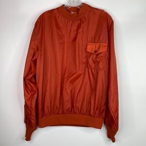 Vintage Field And Stream Orange Pullover Windbreaker Jacket Small 70s